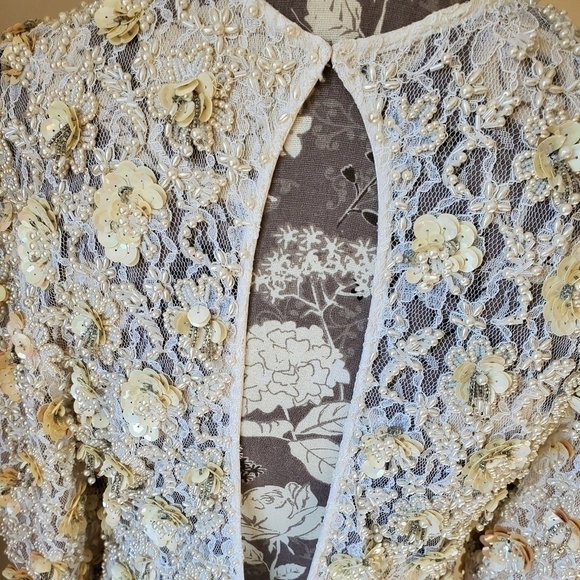 Gorgeous lace beaded embelished dress sz. 4 - Picture 4 of 7